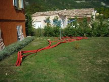 le terrain juste avant la tranchée